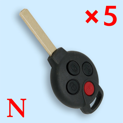 4 Buttons Key Shell for Smart - Pack of 5