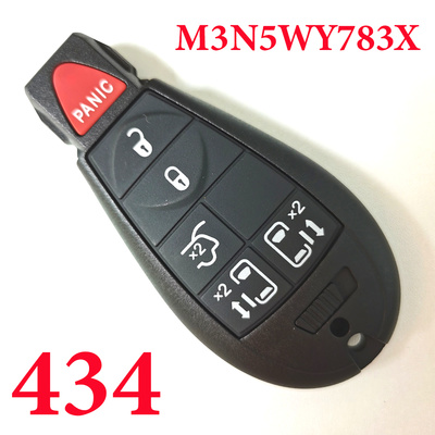 434 MHz 5+1 Buttons Remote Fobik Key for Chrysler / Dodge / VW /Jeep 2007-2017 - M3N5WY783X / IYZ-C01C
