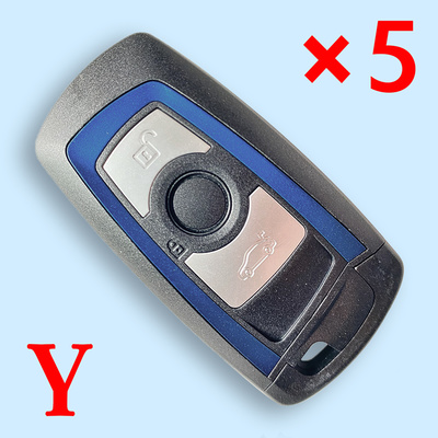 3 Buttons Remote key shell Blue for BMW - Blue Color 5 pcs