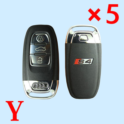 Top Quality 3 Buttons Remote Key Shell For Audi S4 - pack of 5