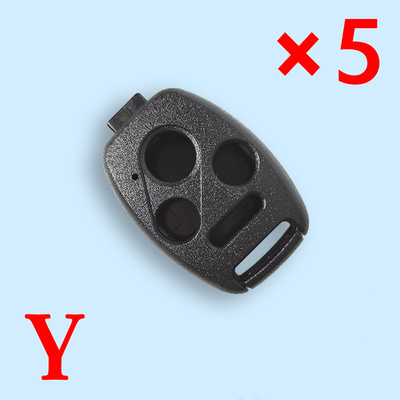 3+1 Buttons Remote Key Shell for HONDA Accord Civic CRV Pilot - Pack of 5