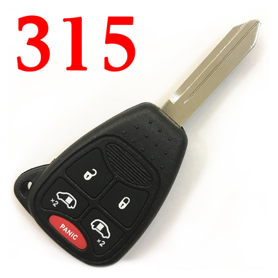 315 MHz 5 Buttons Remote Head Key for Dodge / Chrysler - OHT692427AA