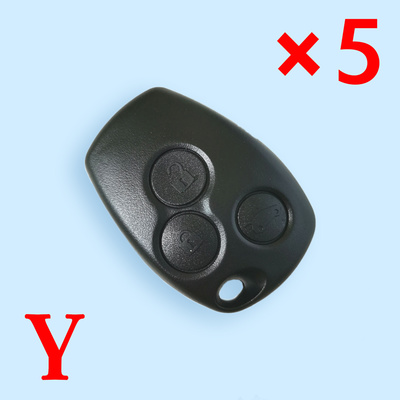 3 Buttons Remote Key Shell for Renault Dacia Logan - Pack of 5