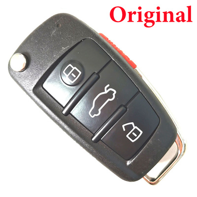 Original 3+1 Buttons 315 MHz Flip Remote Key for Audi A1 A3 Q3 - 8V0 837 220A