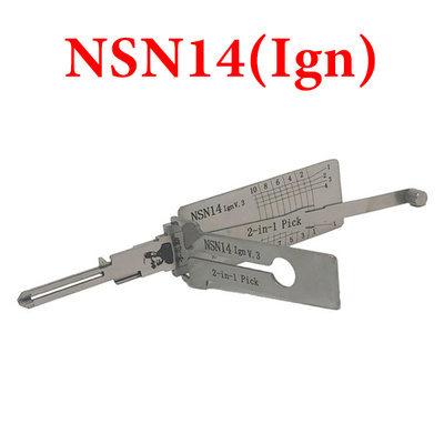 ORIGINAL LISHI NSN14 Ign DA34 SUB1 X237 10-CUT 2-IN-1 PICK - IGNITION / DOOR / TRUNK