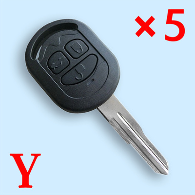 3 Button Right Blade Key Shell for Buick 5pcs