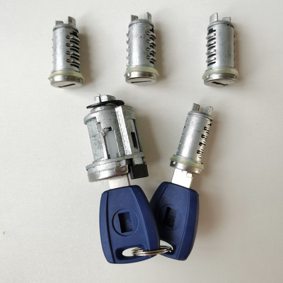 Suitable for Fiat flat milling key 5 lock heads, whole car lock cylinder, car ignition lock door lock cylinder complete set