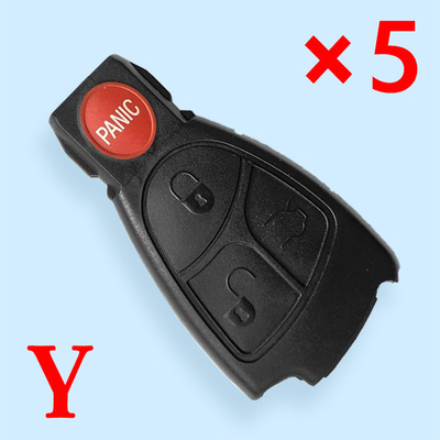 3+1 Buttons Key Shell for Mercedes Benz - Pack of 5