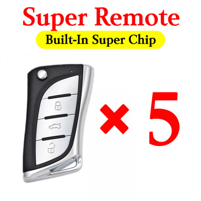 Xhorse VVDI Lexus Type Universal Remote Key with Built-In Super Chip - XELEX0EN - Pack of 5