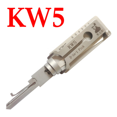 ORIGINAL LISHI - KW5 / 6-Pin - Kwikset Keyway Tool / 2-in-1 Pick & Decoder / AG