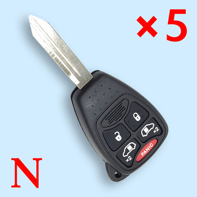 4+1 Button Key Shell for Chrysler 5pcs
