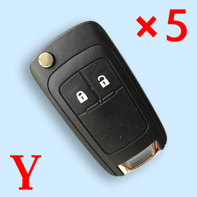 2 Button Flip Remote Key Shell for Chevrolet Cruze with Right blade (5pcs)