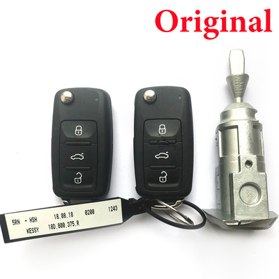 Original Full Car Lock Set with 2 Pieces MQB Keyless Smart Key for VW passat 5KO 202AJ  & 753AG 