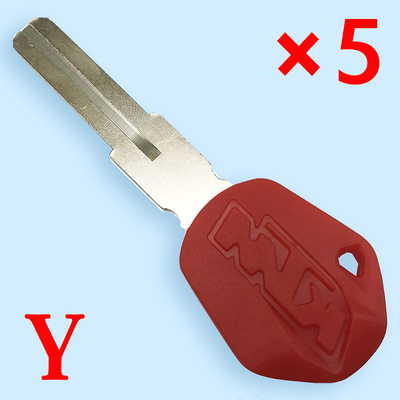 Transponder key shell Red color for KTM1050 RC8R 1190 1290 ADV - Pack of 5