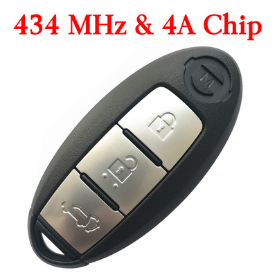 3 Buttons 434 Mhz Smart Proximity Key for Nissan X-Trail - 4A Chip
