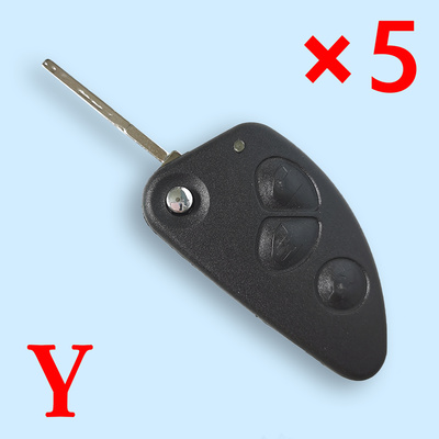 3 Buttons Flip Remote Key Shell for Alfa Romeo with SIP22 Blade - 5 pcs