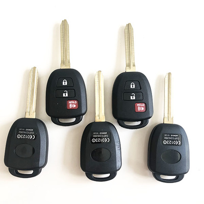 2+1 Buttons Remote Key Shell for Toyota - Pack of 5