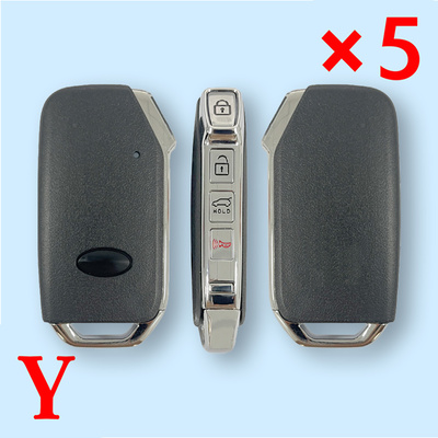 Applicable to Kia 3+1-button car key shell, suitable for VVDI XZKA82EN car replacement shell. -Pack of 5