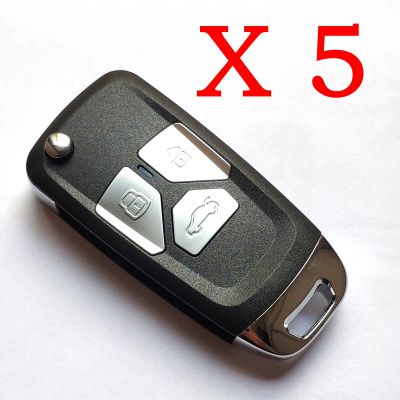 Xhorse VVDI Audi Type 1 Universal Wire Remote Control - XKAU01EN - Pack of 5