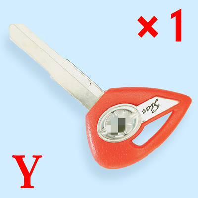 Key shell with Right blade for Yamaha Motorcycle Red Color