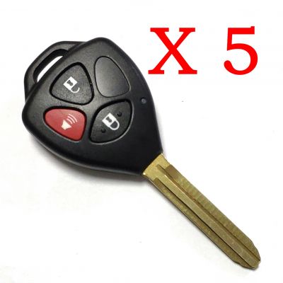 5 pieces Xhorse VVDI Toyota Universal Remote Control 2+1 Buttons - XKTO04EN