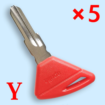 Motorcycle Transponder Key Shell for Aprilia Red - Pack of 5