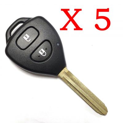 Xhorse VVDI 2 Buttons Toyota Type Universal Remote Key - XKTO05EN - Pack of 5