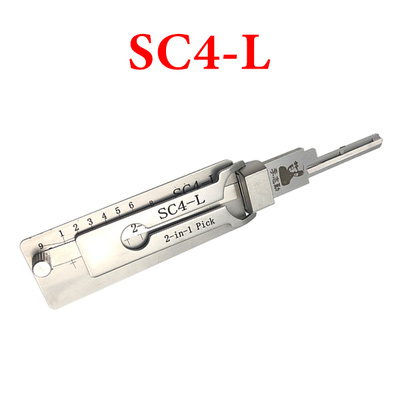 Original Lishi SC4-L Anti-Glare 2-IN-1 Pick & Decoder for Schlage Door Locks / Left-Hand Reverse