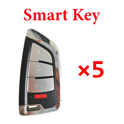 Xhorse VVDI Universal Smart Key - 3+1 Butoons XSKF20EN - Pack of 5