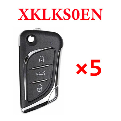 Xhorse VVDI 3 Buttons Wire Remote Key for Lexus Type - XKLKS0EN  - Pack of 5