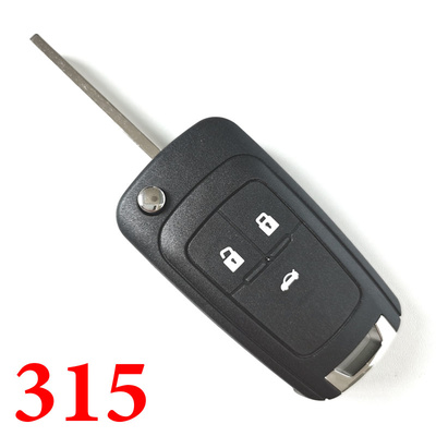 3 Buttons 315 MHz Flip Remote Key for Chevrolet