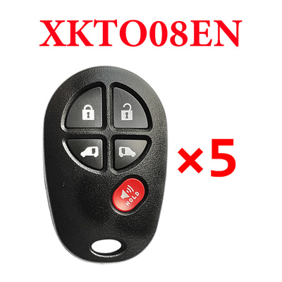 5 pieces Xhorse VVDI Toyota 4+1 Buttons Universal Remote Control - XKTO08EN