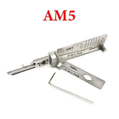 ORIGINAL LISHI - AM5 Tool / 2-in-1 / Padlock Pick & Decoder - AG
