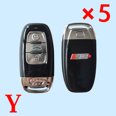 Top Quality Remote Key Shell For Audi S3  Piano Black - pack of 5