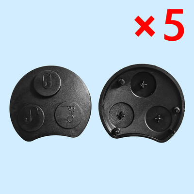 3 Buttons Key Shell Rubber Pad for Smart 5 pcs