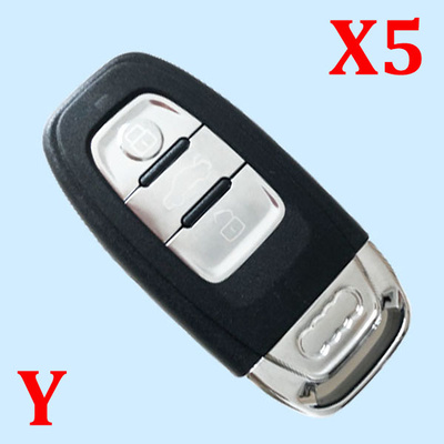 Original 3 Buttons Flip Key Shell for Audi - 5 pcs