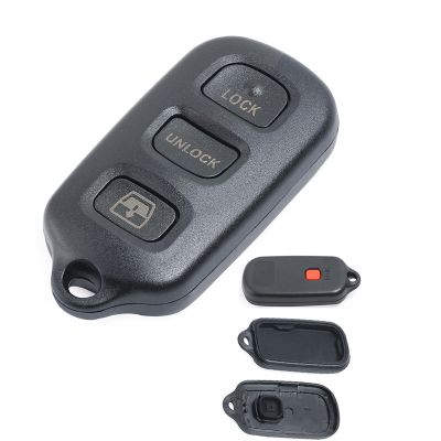 3+1 Buttons Remote Key Shell For Toyota Square Type - Pack of 5