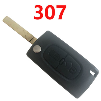 Peugeot 307 Flip Remote Key with groove - 2 Buttons 434 MHz PCF7961 ID46 chip 0536 