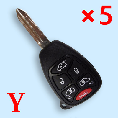 5+1 Button Key Shell for Chrysler 5pcs