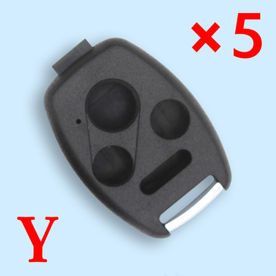 4 Buttons Suitable for Honda Accord Civic Ossaid Fit Straight Remote Control Key Shell- pack of 5 