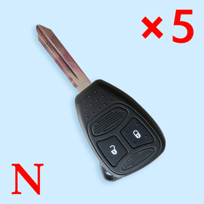 2 Button Key Shell for Chrysler 5pcs