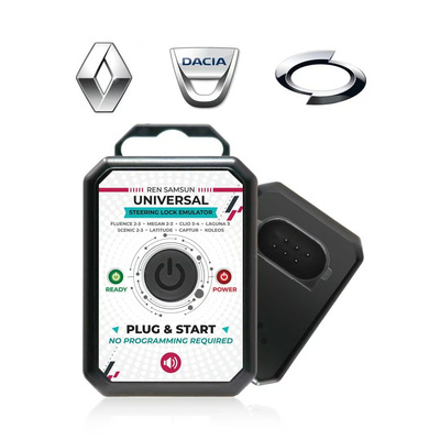 Renault Samsung Universal Steering Lock Emulator Simulator ESL ELV with Lock Sound Plug And Start