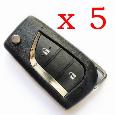 5 pieces Xhorse VVDI 2 Buttons Toyota Type Universal Remote Control - XKTO01EN