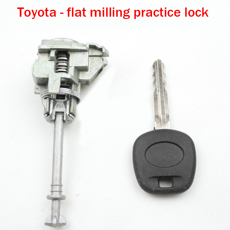Toyota practice lock Toyota door lock Flat milling practice practice lock Car cross-section structure lock