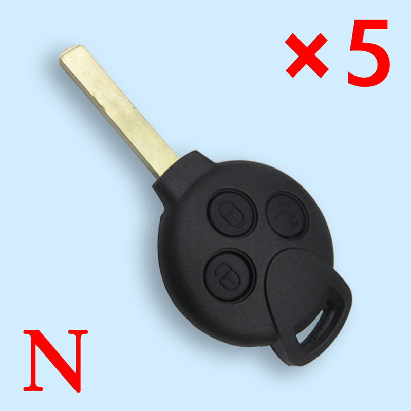 3 Buttons Key Shell for Smart - Pack of 5