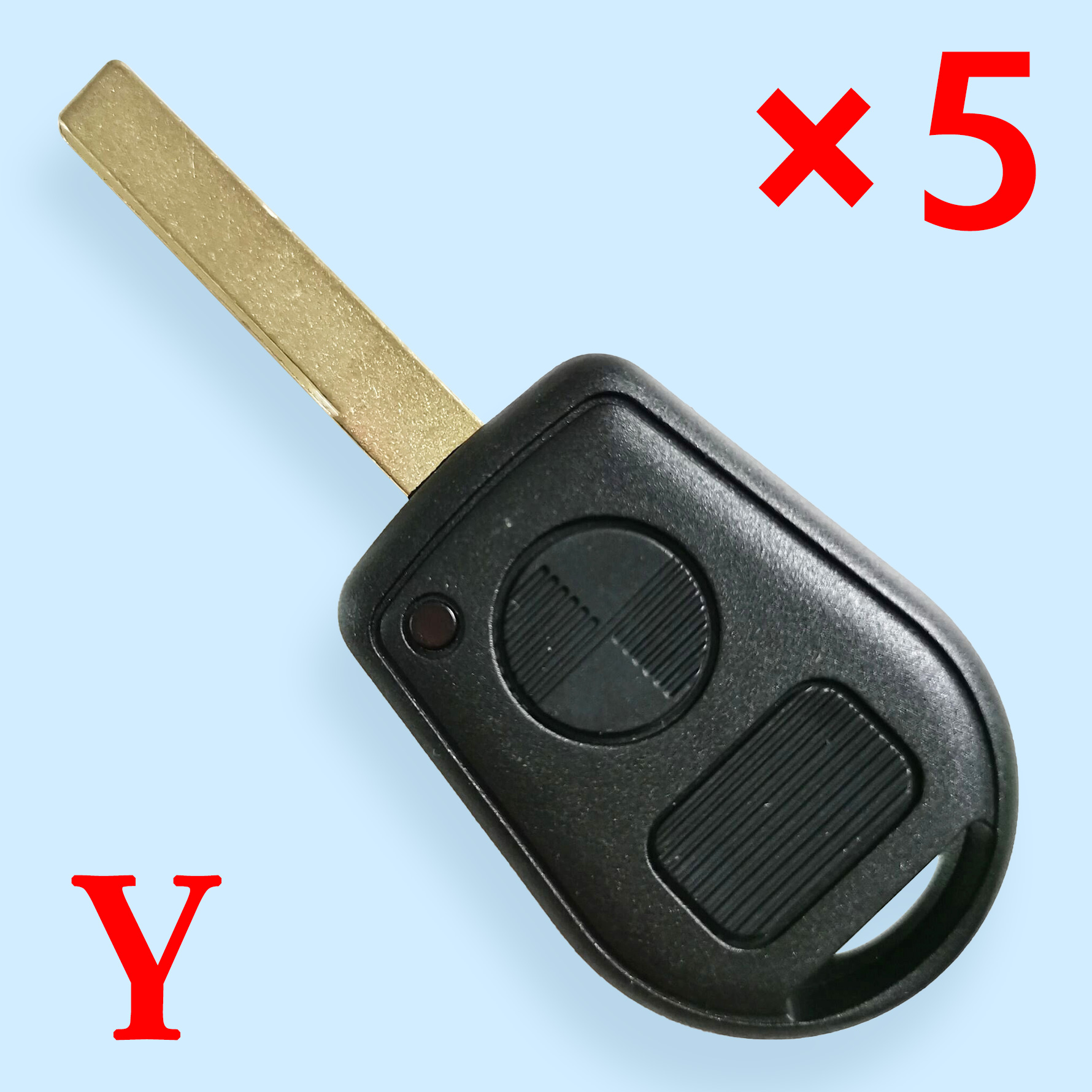 2 Buttons Key Shell with HU92 Blade for BMW - 5 pcs