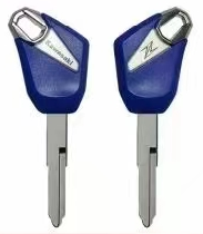 Motorcycle Transponder Key Shell for Kawasaki Blue- Pack of 5
