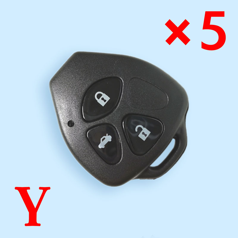 3 Buttons Car Remote Key Case Shell without key blade For Toyota Camry Corolla RAV4 Avalon Venza 2007 ~ 2011 Key - 5 pcs