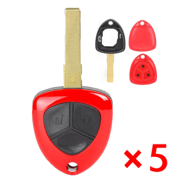 Remote Key Shell Case Fob 3 Button for Ferrari 458 Italia 2010-2014,FF,599 GTB Without Logo - pack of 5 