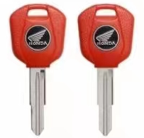 Transponder Key Shell for Honda Motorcycle Red color - Pack of 5